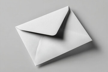 minimalist composition featuring envelope with ar address and blurred white text bars