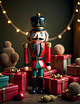 cascanueces, navida, cascanueces, decoraciones, juguete, vacaciones, soldado, pap&aacute; noel, estatuilla, adorno
