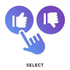 Select Icon – Voting, Choice, Like and Dislike Options