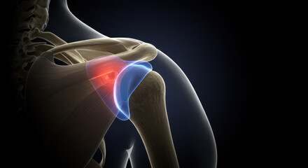 Shoulder Joint Inflammation Anatomy Illustration