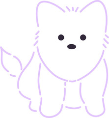 Fototapeta premium Dog line art