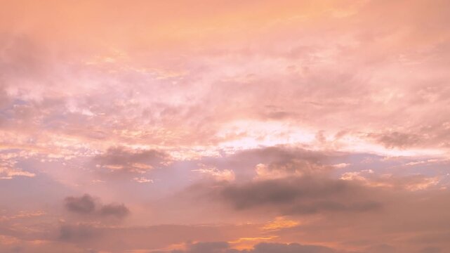 Dreamy sunset sky glows above desert-like beach at Dintouer Sandbank in Qigu Tainan Taiwan. A tranquil early autumn scene.