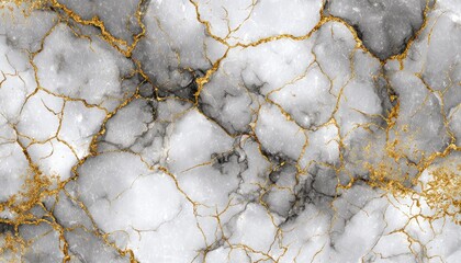 Abstract marble texture with gold cracks