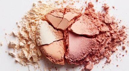 Crushed eyeshadow and powder, various shades