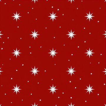 Red pattern with white stars and small dots background