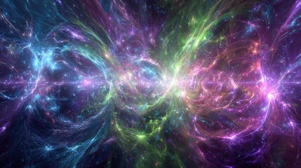 Colorful Abstract Space Nebula