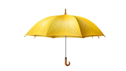 Obraz premium Bright Yellow Umbrella Design for Rainy Weather with Long Handle and Open Canopy
