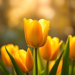 Obraz premium yellow tulip flower