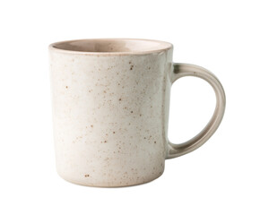 White coffee mug with a brownish tint