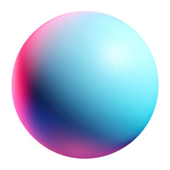 A vibrant, iridescent sphere with a gradient of pink, blue, and purple hues against a transparent background. background removed
