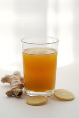 Invigorating ginger lemon drink to refresh and boost immunity during flu season, perfect for healthy lifestyle