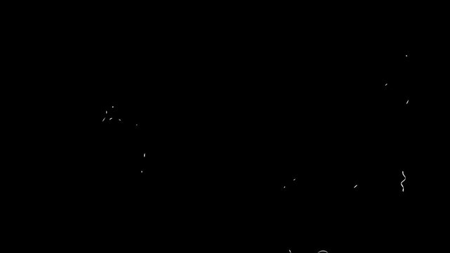 Grainy noise with Retro animation. Grunge film. Retro vintage old overlay filter effect. VHS noise glitch effect transparent background.