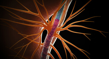 Nerve Cell Anatomy Illustration