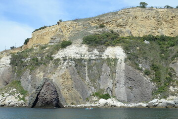 Steep Black Sea coast in Sevastopol