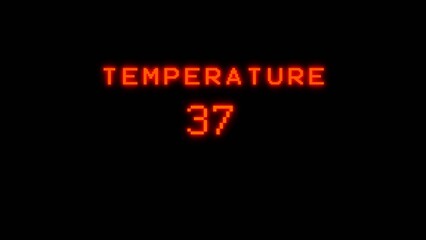 Thermometer 37° Celsius temperature.  Climate and weather measurement.