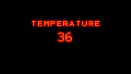 Fototapeta premium Thermometer 36° Celsius temperature. Climate and weather measurement.