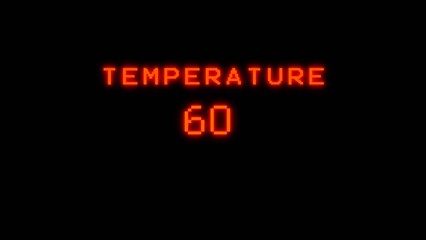 Thermometer 60° Celsius temperature.  Climate and weather measurement.