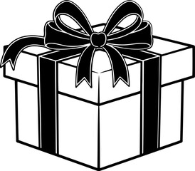 Elegant gift box with a beautifully tied ribbon, perfect for celebrations and special occasions.