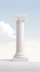 Fototapeta premium Classical column against a light sky