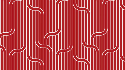 Abstract ornamental vector seamless red pattern and swatches oriental chinese new year modern simple wallpaper geometric diagonal fabric set of design elements EPS 10