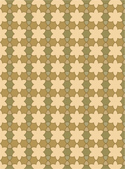 Seamless geometric mosaic pattern with floral shapes. Ideal for tiles, textiles, wallpapers, traditional decorative backgrounds projects, and architectural designs.