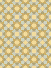 Seamless geometric mosaic pattern with floral shapes. Ideal for tiles, textiles, wallpapers, traditional decorative backgrounds projects, and architectural designs.
