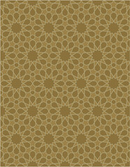 Seamless geometric mosaic pattern with floral shapes. Ideal for tiles, textiles, wallpapers, traditional decorative backgrounds projects, and architectural designs.