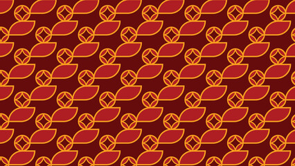 Abstract ornamental vector seamless red pattern and swatches oriental chinese new year modern simple wallpaper geometric diagonal fabric set of design elements EPS 10