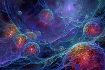 Obraz premium Abstract Colorful Space Background