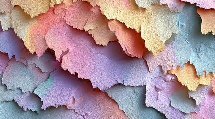 Abstract layered texture of crumbling pastel colors