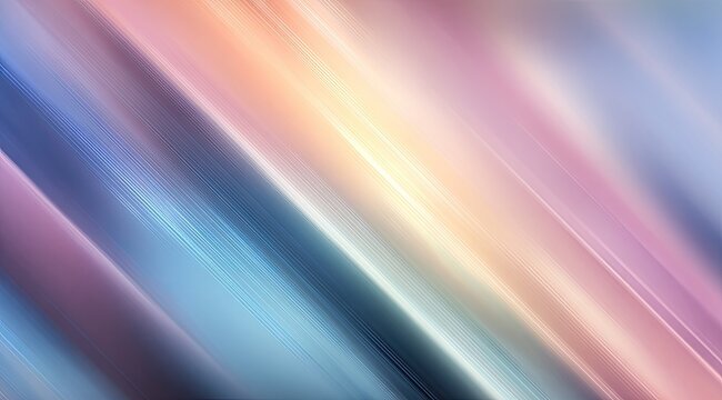 Abstract diagonal lines of soft pastel colors, blending from light blue to peach and mauve
