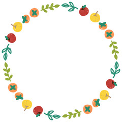 과일 원형 리스