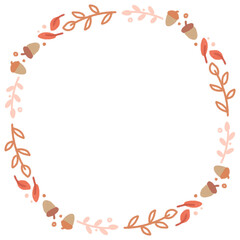 가을 낙엽 원형 리스