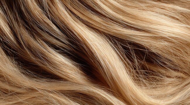 Close-up view of blonde hair strands (2)