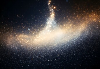 Ephemeral celestial dance in the dark night background concept