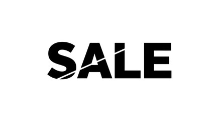 Bold, Modern "Sale" Typography with Graphic Cuts