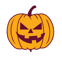 Halloween pumpkin cartoon card background vector illustration