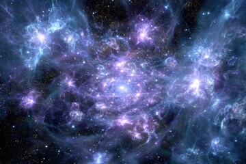 Obraz premium Colorful Starry Space Nebula