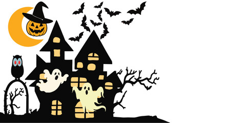 spooky halloween house