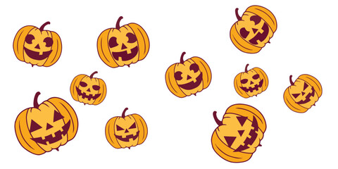 halloween pumpkin seamless pattern