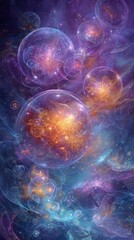 Abstract Space Bubbles Galaxy