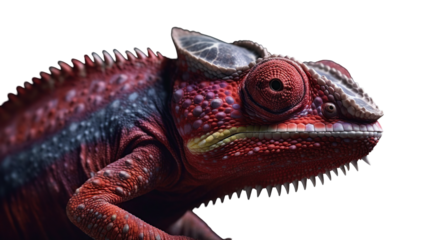 Close-up of a colorful chameleon