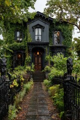 Fototapeta premium Victorian House Cloaked in Greenery