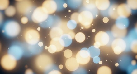 Soft Bokeh Lights Background with Blue and Gold Circles Keywords: bokeh, new.design creative 4k hd