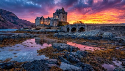 Majestic Ruins at Sunset