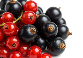 Juicy assortment of red and black berries, offering a vibrant and delicious visual, capturing the essence of summer's bounty and freshness, perfect for healthy eating.