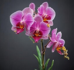 Obraz premium Solitary, uniquely-colored orchid blossom struggles to attract pollinators , unique, macro