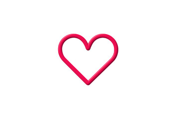 Heart shape is shown in pink