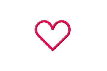 Heart shape is shown in pink