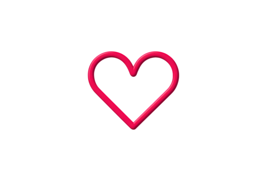 Heart shape is shown in pink
